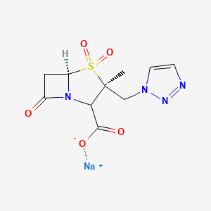 sodium;(3S,5R)-3-methyl-4,4,7-trioxo-3-(triazol-1-ylmethyl)-4lambda6-thia-1-azabicyclo[3.2.0]heptane-2-carboxylate