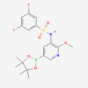 3,5-difluoro-N-[2-methoxy-5-(4,4,5,5-tetramethyl-1,3,2-dioxaborolan-2-yl)pyridin-3-yl]benzenesulfonamide