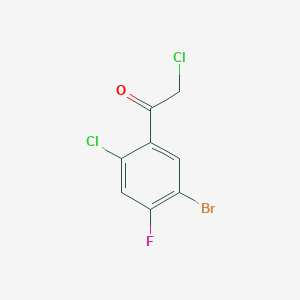 molecular formula C8H4BrCl2FO B1411131 5'-Bromo-2'-chloro-4'-fluorophenacyl chloride CAS No. 1806839-23-5