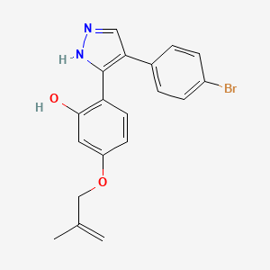 2-[4-(4-bromophenyl)-1H-pyrazol-3-yl]-5-[(2-methylprop-2-en-1-yl)oxy]phenol