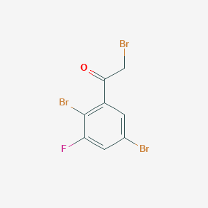 molecular formula C8H4Br3FO B1411135 2',5'-Dibromo-3'-fluorophenacyl bromide CAS No. 1803778-36-0