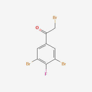 molecular formula C8H4Br3FO B1411136 3',5'-Dibromo-4'-fluorophenacyl bromide CAS No. 1806355-36-1