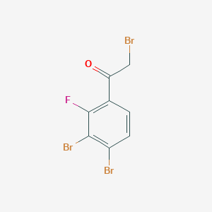 molecular formula C8H4Br3FO B1411137 3',4'-Dibromo-2'-fluorophenacyl bromide CAS No. 1806350-79-7