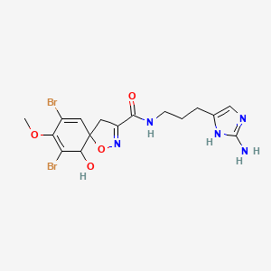 N-[3-(2-amino-1H-imidazol-5-yl)propyl]-7,9-dibromo-6-hydroxy-8-methoxy-1-oxa-2-azaspiro[4.5]deca-2,7,9-triene-3-carboxamide