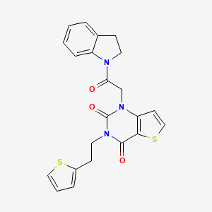 1-[2-(2,3-dihydro-1H-indol-1-yl)-2-oxoethyl]-3-[2-(thiophen-2-yl)ethyl]thieno[3,2-d]pyrimidine-2,4(1H,3H)-dione