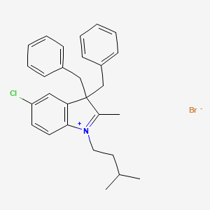 1-Isoamyl-2-methyl-3,3-dibenzyl-5-chloroindolium bromide