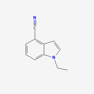 molecular formula C11H10N2 B14111422 1-Ethyl-1H-indole-4-carbonitrile 