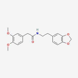 N-[2-(1,3-benzodioxol-5-yl)ethyl]-2-(3,4-dimethoxyphenyl)acetamide