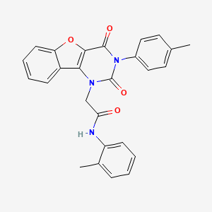 2-(2,4-dioxo-3-(p-tolyl)-3,4-dihydrobenzofuro[3,2-d]pyrimidin-1(2H)-yl)-N-(o-tolyl)acetamide