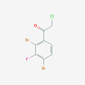 molecular formula C8H4Br2ClFO B1411145 2',4'-Dibromo-3'-fluorophenacyl chloride CAS No. 1803778-44-0