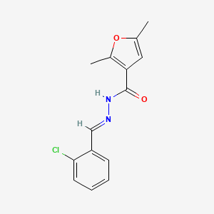 molecular formula C14H13ClN2O2 B14111461 N'-[(E)-(2-chlorophenyl)methylidene]-2,5-dimethylfuran-3-carbohydrazide 