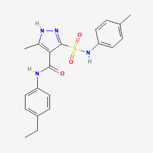 N-(4-ethylphenyl)-3-methyl-5-(N-(p-tolyl)sulfamoyl)-1H-pyrazole-4-carboxamide