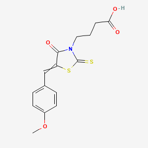 3-Thiazolidinebutanoic acid, 5-[(4-methoxyphenyl)methylene]-4-oxo-2-thioxo-