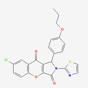 7-Chloro-1-(4-propoxyphenyl)-2-(1,3-thiazol-2-yl)-1,2-dihydrochromeno[2,3-c]pyrrole-3,9-dione