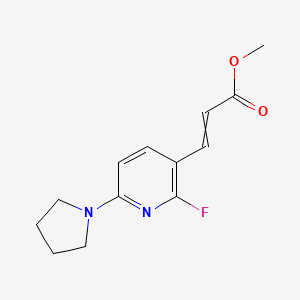 Methyl 3-(2-fluoro-6-(pyrrolidin-1-yl)pyridin-3-yl)acrylate