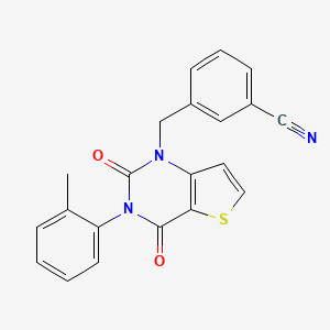 3-{[3-(2-methylphenyl)-2,4-dioxo-3,4-dihydrothieno[3,2-d]pyrimidin-1(2H)-yl]methyl}benzonitrile