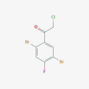 molecular formula C8H4Br2ClFO B1411159 2',5'-Dibromo-4'-fluorophenacyl chloride CAS No. 1803817-27-7