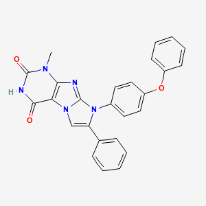 1-methyl-8-(4-phenoxyphenyl)-7-phenyl-1H,2H,3H,4H,8H-imidazo[1,2-g]purine-2,4-dione