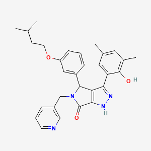 3-(2-hydroxy-3,5-dimethylphenyl)-4-[3-(3-methylbutoxy)phenyl]-5-(pyridin-3-ylmethyl)-4,5-dihydropyrrolo[3,4-c]pyrazol-6(2H)-one