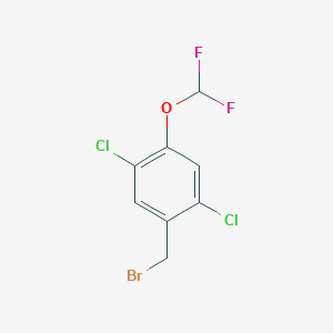 molecular formula C8H5BrCl2F2O B1411160 2,5-Dichloro-4-(difluoromethoxy)benzyl bromide CAS No. 1807184-76-4
