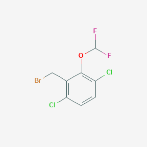 molecular formula C8H5BrCl2F2O B1411161 3,6-Dichloro-2-(difluoromethoxy)benzyl bromide CAS No. 1806328-29-9