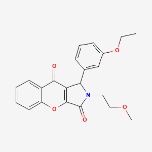 molecular formula C22H21NO5 B14111691 1-(3-Ethoxyphenyl)-2-(2-methoxyethyl)-1,2-dihydrochromeno[2,3-c]pyrrole-3,9-dione 