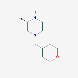 molecular formula C11H22N2O B1411171 (3S)-3-methyl-1-[(oxan-4-yl)methyl]piperazine CAS No. 1604378-78-0