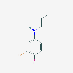 molecular formula C9H11BrFN B1411173 3-bromo-4-fluoro-N-propylaniline CAS No. 1565121-54-1
