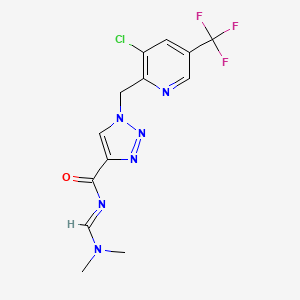 1-{[3-chloro-5-(trifluoromethyl)pyridin-2-yl]methyl}-N-[(dimethylamino)methylidene]-1H-1,2,3-triazole-4-carboxamide