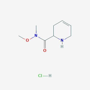 B1411184 N-methoxy-N-methyl-1,2,3,6-tetrahydropyridine-2-carboxamide hydrochloride CAS No. 1823182-24-6