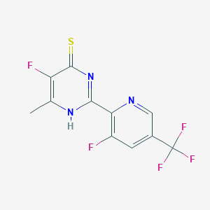 5-fluoro-2-(3-fluoro-5-(trifluoromethyl)pyridin-2-yl)-6-methylpyrimidine-4(3H)-thione