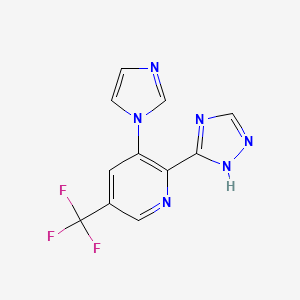 3-(1H-imidazol-1-yl)-2-(1H-1,2,4-triazol-3-yl)-5-(trifluoromethyl)pyridine