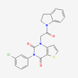 3-(3-chlorophenyl)-1-[2-(2,3-dihydro-1H-indol-1-yl)-2-oxoethyl]thieno[3,2-d]pyrimidine-2,4(1H,3H)-dione