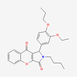 2-Butyl-1-(3-ethoxy-4-propoxyphenyl)-1,2-dihydrochromeno[2,3-c]pyrrole-3,9-dione