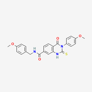 3-(4-methoxyphenyl)-N-[(4-methoxyphenyl)methyl]-4-oxo-2-sulfanylidene-1H-quinazoline-7-carboxamide