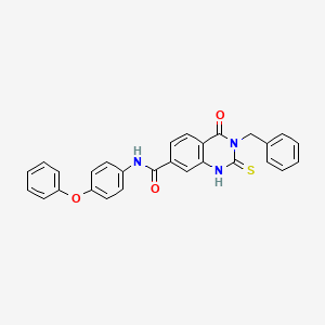 3-benzyl-4-oxo-N-(4-phenoxyphenyl)-2-sulfanylidene-1H-quinazoline-7-carboxamide