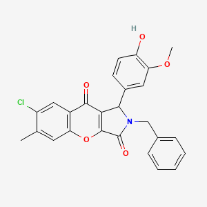 2-Benzyl-7-chloro-1-(4-hydroxy-3-methoxyphenyl)-6-methyl-1,2-dihydrochromeno[2,3-c]pyrrole-3,9-dione