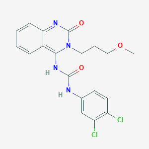 (E)-1-(3,4-dichlorophenyl)-3-(3-(3-methoxypropyl)-2-oxo-2,3-dihydroquinazolin-4(1H)-ylidene)urea