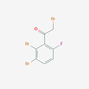 molecular formula C8H4Br3FO B1411211 2',3'-Dibromo-6'-fluorophenacyl bromide CAS No. 1806355-20-3