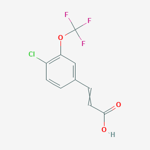 3-[4-Chloro-3-(trifluoromethoxy)phenyl]prop-2-enoic acid