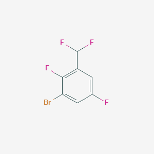 molecular formula C7H3BrF4 B1411218 3-Bromo-2,5-difluorobenzodifluoride CAS No. 1807026-02-3