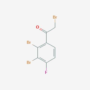molecular formula C8H4Br3FO B1411222 2',3'-Dibromo-4'-fluorophenacyl bromide CAS No. 1803716-34-8
