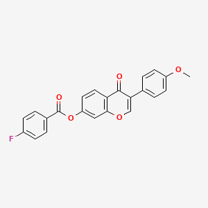 3-(4-methoxyphenyl)-4-oxo-4H-chromen-7-yl 4-fluorobenzoate