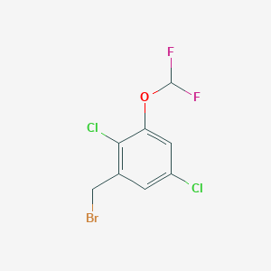 molecular formula C8H5BrCl2F2O B1411233 2,5-Dichloro-3-(difluoromethoxy)benzyl bromide CAS No. 1804883-85-9