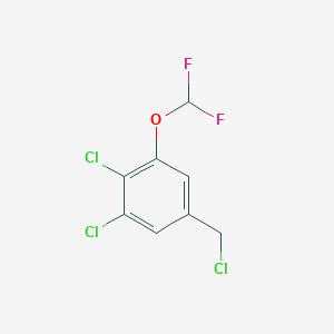 molecular formula C8H5Cl3F2O B1411236 3,4-Dichloro-5-(difluoromethoxy)benzyl chloride CAS No. 1803790-23-9