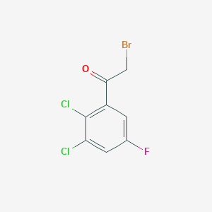 molecular formula C8H4BrCl2FO B1411239 2',3'-Dichloro-5'-fluorophenacyl bromide CAS No. 1806280-51-2