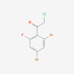 molecular formula C8H4Br2ClFO B1411245 2',4'-Dibromo-6'-fluorophenacyl chloride CAS No. 1803716-45-1