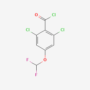 molecular formula C8H3Cl3F2O2 B1411247 2,6-Dichloro-4-(difluoromethoxy)benzoyl chloride CAS No. 1804883-17-7