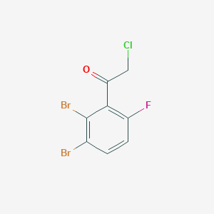 molecular formula C8H4Br2ClFO B1411249 2',3'-Dibromo-6'-fluorophenacyl chloride CAS No. 1807033-68-6