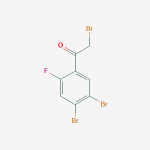 molecular formula C8H4Br3FO B1411253 4',5'-Dibromo-2'-fluorophenacyl bromide CAS No. 1804418-37-8